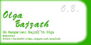 olga bajzath business card